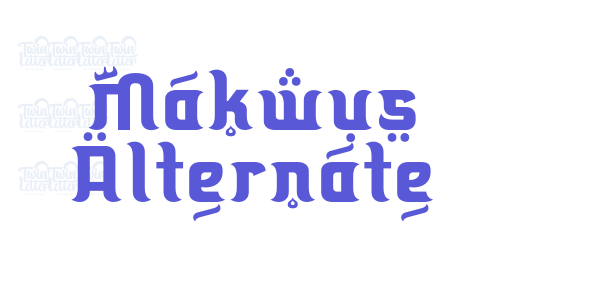 Makwus Alternate font free