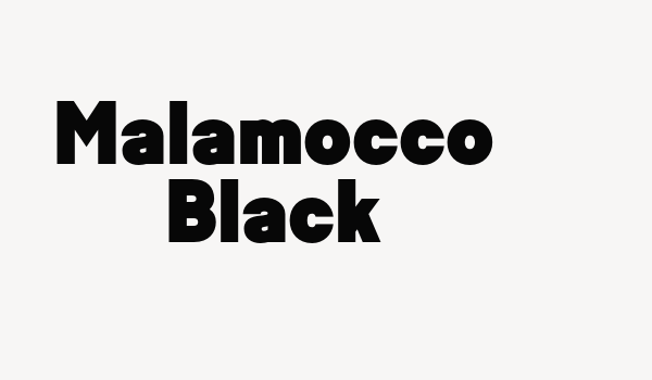 Malamocco Black Font