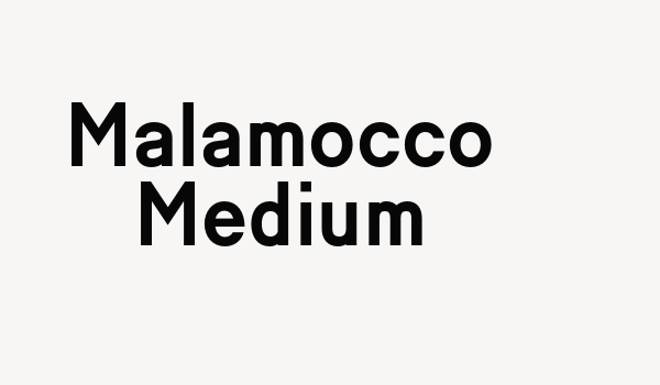 Malamocco Medium Font