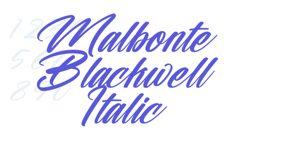 Malbonte Blackwell Italic font