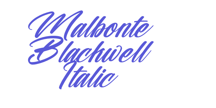 Malbonte Blackwell Italic Font Download