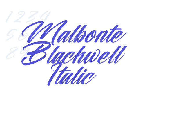 Malbonte Blackwell Italic