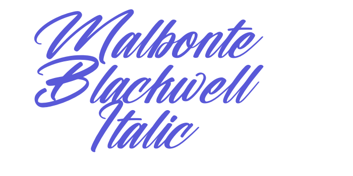 Malbonte Blackwell Italic Font