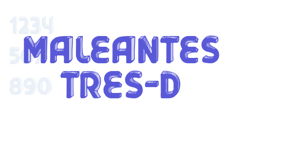 Maleantes Tres-d font free