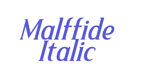 Malffide Italic Font