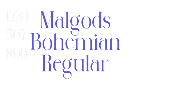 Malgods Bohemian Regular font free