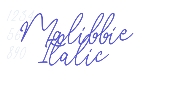 Malibbie Italic font free