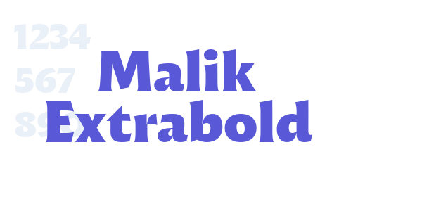 Malik Extrabold font