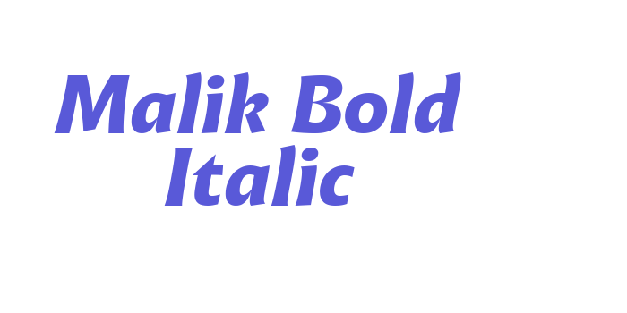 Malik Bold Italic Font Download