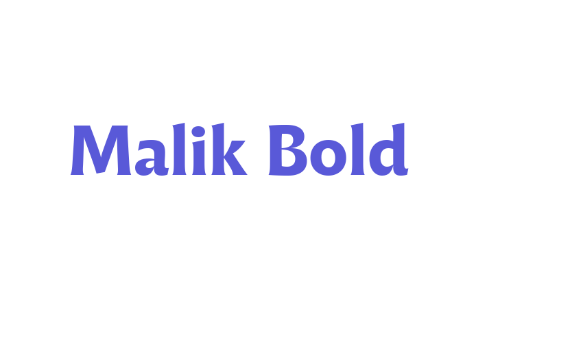 Malik Bold Font