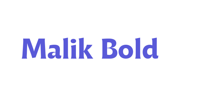 Malik Bold Font Download