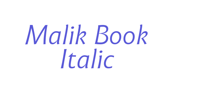 Malik Book Italic Font Download