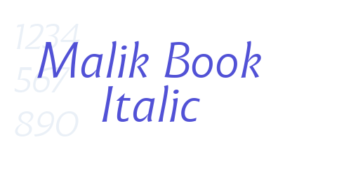 Malik Book Italic-font-download