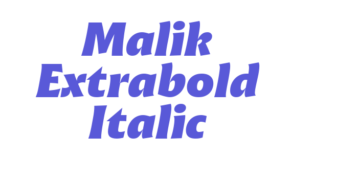 Malik Extrabold Italic Font Download