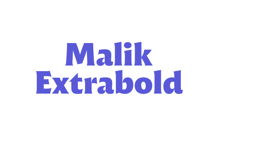 Malik Extrabold Font