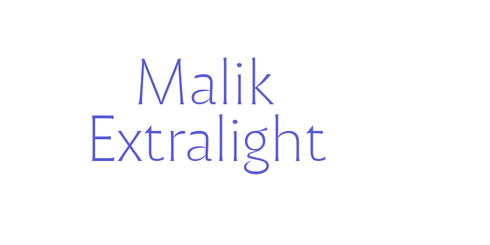 Malik Extralight Font Download