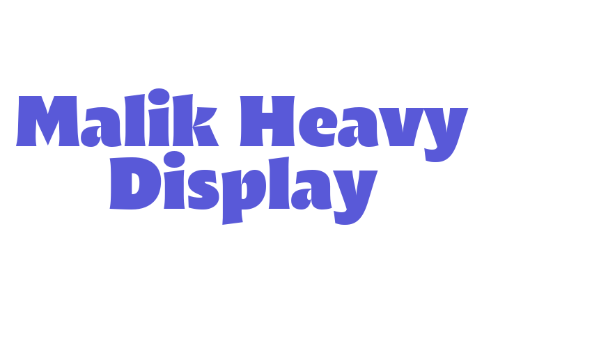 Malik Heavy Display Font