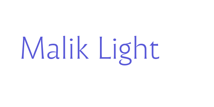 Malik Light Font