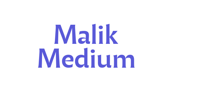 Malik Medium Font Download