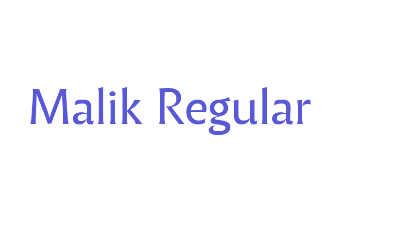 Malik Regular Font