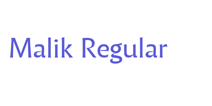 Malik Regular Font Download