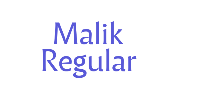 Malik Regular Font