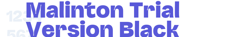 Malinton Trial Version Black font