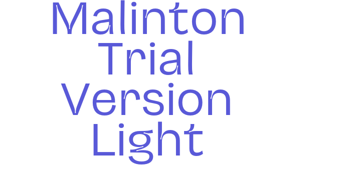 Malinton Trial Version Light Font Download