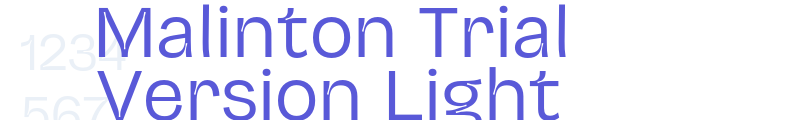 Malinton Trial Version Light font