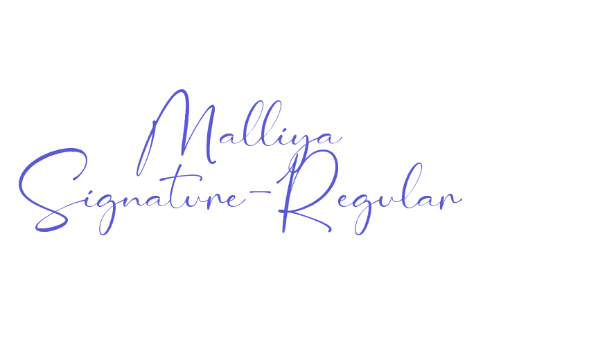 Malliya Signature-Regular Font Download