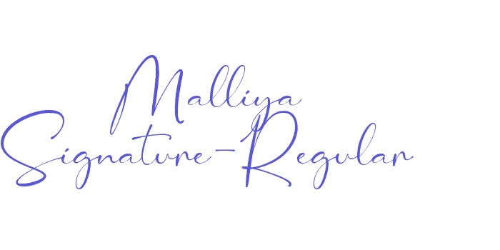 Malliya Signature-Regular Font Download