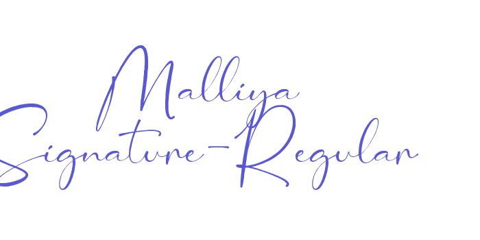 Malliya Signature-Regular Font