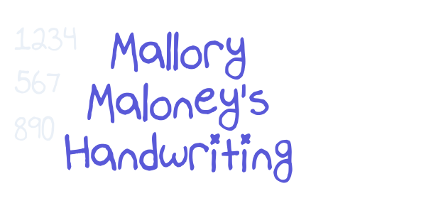 Mallory Maloney’s Handwriting font free