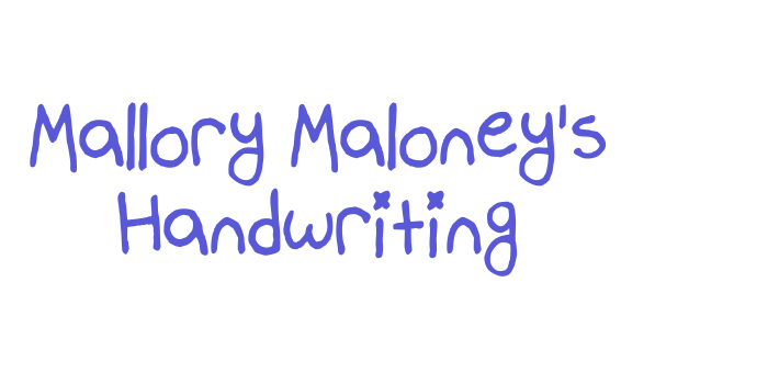 Mallory Maloney’s Handwriting Font Download