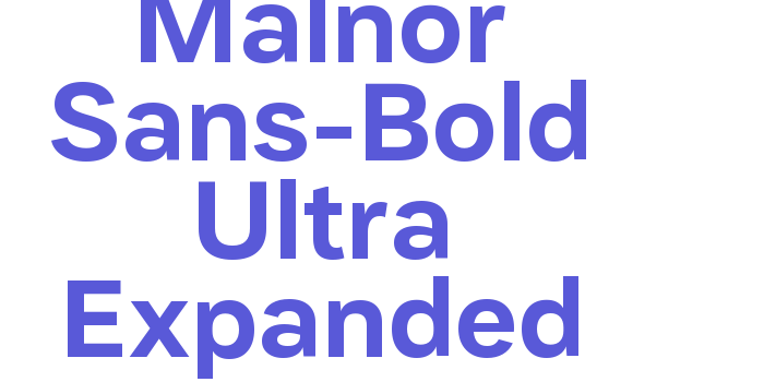 Malnor Sans-Bold Ultra Expanded Font