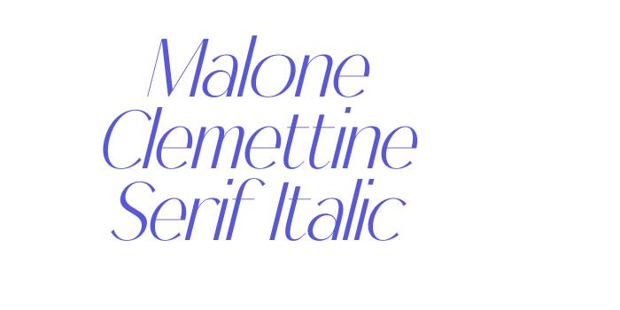 Malone Clemettine Serif Italic Font Download