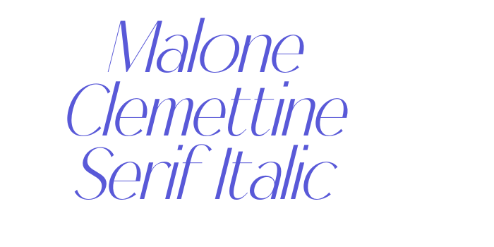 Malone Clemettine Serif Italic Font