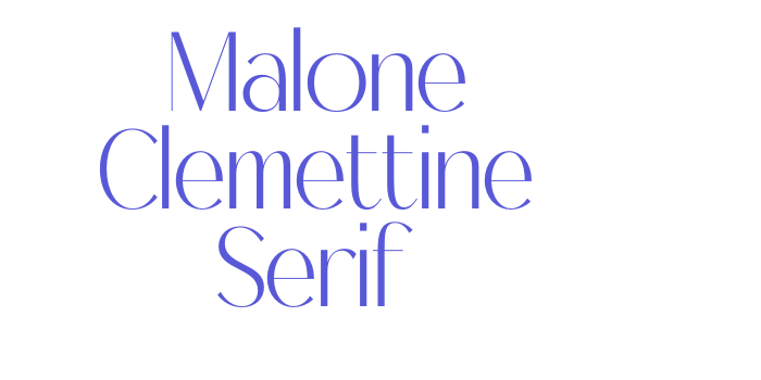 Malone Clemettine Serif Font