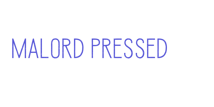 Malord Pressed Font Download