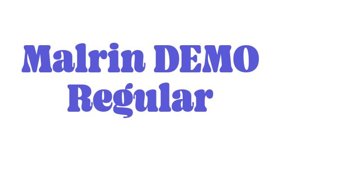 Malrin DEMO Regular Font Download