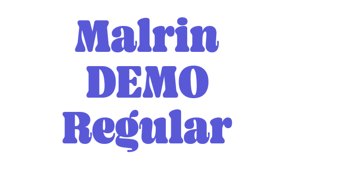 Malrin DEMO Regular Font