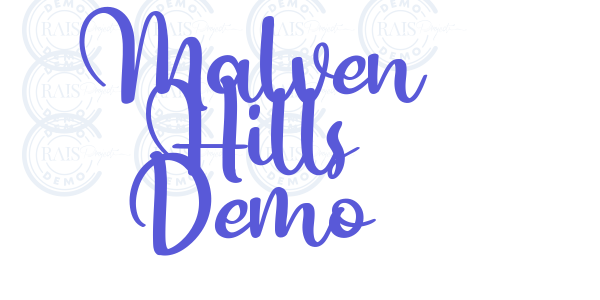 Malven Hills Demo font free