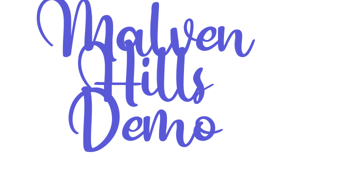 Malven Hills Demo Font