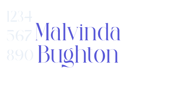 Malvinda Bughton font