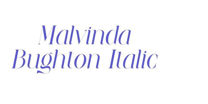 Malvinda Bughton Italic Font Download