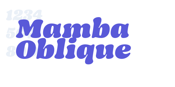 Mamba Oblique font free