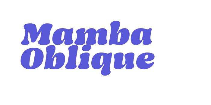 Mamba Oblique Font Download