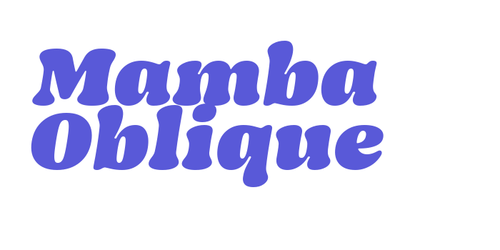 Mamba Oblique Font