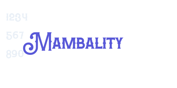 Mambality font