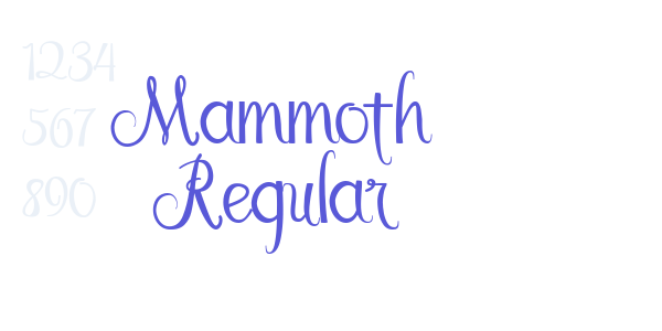 Mammoth Regular font free